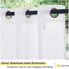 NICETOWN Outdoor Sheer Curtains for Patio Waterproof, 2 Panels Sheer Texture Curtain Panels for Gazebo, Porch, Pergola, Voile Drapes with Rustproof Grommets for Living Room, W54 x L84 inch, White(Ivory)