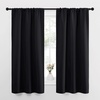 NICETOWN Black Blackout Curtains for Kitchen 34″ Wide x 63″ Long 2 Panels
