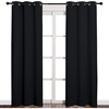 NICETOWN Black Blackout Curtains for Living Room 42 x 84 inches 2 Panels