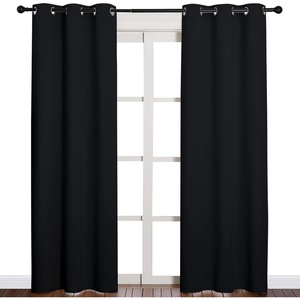 NICETOWN Black Blackout Curtains for Living Room 42 x 84 inches 2 Panels