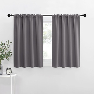 NICETOWN Grey Blackout Curtains for Bedroom 42″ Wide x 36″ Long 2 Panels