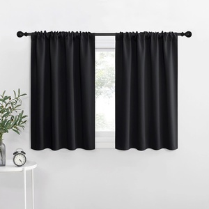 NICETOWN Short Kitchen Window Blackout Curtains Over Sink 36 inch 2 Panels