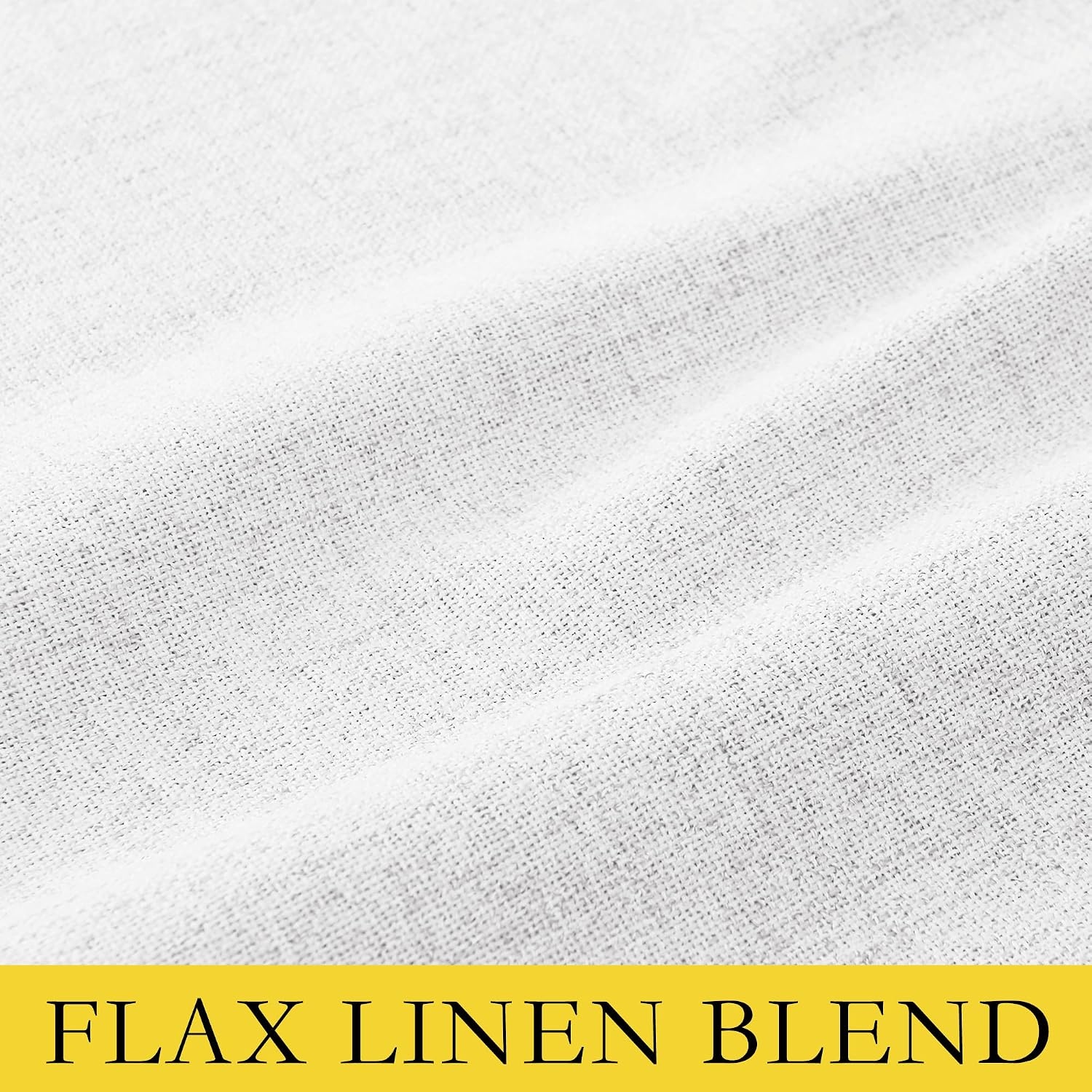 image:imageNICETOWN Natural Faux Linen 100 Blackout Curtains 2 Panels Set 52 x 72 Inch Rod Pocket Thermal Insulated Room Darkening Drapes for Bedroom Nursery Modern Farmhouse Decor Noise ReducingGreyish White