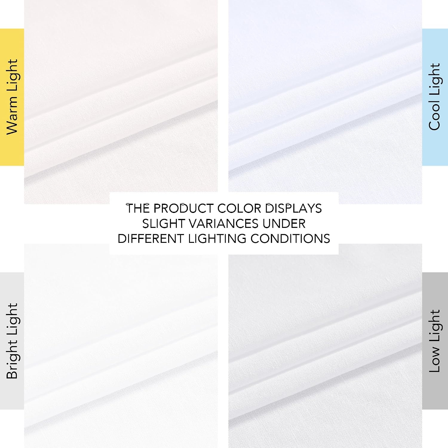 image:imageNICETOWN Natural Linen Curtains for Bedroom Back Tab amp Rod Pocket with Pleat Tab Privacy Added Curtains amp Drapes with Light Filtering Window Treatments for Living Room W52 x L95 2 PanelsWhite