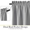 NICETOWN Dove Grey Blackout Linen French Door Curtain for Glass Window(Dove Grey)
