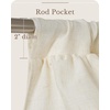 NICETOWN Farmhouse Valance Curtains 20 Inches Long for Kitchen & Bathroom, French Country Ruffled Linen Valance for Window, Shabby Chic Light Filtering Rod Pocket Design, 52 W(Linen)