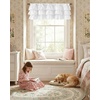 NICETOWN Farmhouse Valance Curtains 20 Inches Long for Kitchen & Bathroom, French Country Ruffled Linen Valance for Window, Shabby Chic Light Filtering Rod Pocket Design, 52 W(White)