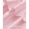 NICETOWN Farmhouse Valance Curtains 20 Inches Long for Kitchen & Bathroom, French Country Ruffled Linen Valance for Window, Shabby Chic Light Filtering Rod Pocket Design, 52 W(Pink)