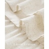 NICETOWN Farmhouse Valance Curtains 20 Inches Long for Kitchen & Bathroom, French Country Ruffled Linen Valance for Window, Shabby Chic Light Filtering Rod Pocket Design, 52 W(Linen)