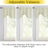 NICETOWN Faux Linen Texture Tie Up Valance Curtain for Kitchen Sink Over, Elegant Rod Pocket Farmhouse Short Curtains Topper for Living Room and Bedroom, 52″ W X 18″ L, Angora, 1 Panel(Beige)