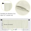 NICETOWN Faux Linen Texture Tie Up Valance Curtain for Kitchen Sink Over, Elegant Rod Pocket Farmhouse Short Curtains Topper for Living Room and Bedroom, 52″ W X 18″ L, Angora, 1 Panel(Ivory White)