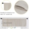 NICETOWN Faux Linen Texture Tie Up Valance Curtain for Kitchen Sink Over, Elegant Rod Pocket Farmhouse Short Curtains Topper for Living Room and Bedroom, 52″ W X 18″ L, Angora, 1 Panel(Angora Grey)