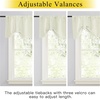 NICETOWN Faux Linen Texture Tie Up Valance Curtain for Kitchen Sink Over, Elegant Rod Pocket Farmhouse Short Curtains Topper for Living Room and Bedroom, 52″ W X 18″ L, Angora, 1 Panel(Ivory White)