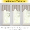 NICETOWN Faux Linen Texture Tie Up Valance Curtain for Kitchen Sink Over, Elegant Rod Pocket Farmhouse Short Curtains Topper for Living Room and Bedroom, 52″ W X 18″ L, Angora, 1 Panel(Angora Grey)