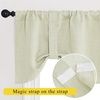 NICETOWN Faux Linen Texture Tie Up Valance Curtain for Kitchen Sink Over, Elegant Rod Pocket Farmhouse Short Curtains Topper for Living Room and Bedroom, 52″ W X 18″ L, Angora, 1 Panel(Beige)
