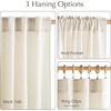 NICETOWN Gold Curtain Rod with Linen Curtain Bundle (84 inch), Adjustable 2-in-1 Window Treatment Set for Bedroom