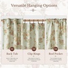 NICETOWN Green Linen Floral Curtains for Living Room Bedroom 84 Inches Long(Mustard)