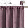 NICETOWN Greyish Purple Faux Linen Room Darkening Rod Pocket Curtains 63 inch Length, W42 x L63, Light Blocking Thermal Insulated Noise Reducing Drapes for Bedroom Farmhouse Decor, 2 Panels