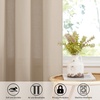 NICETOWN Kitchen Curtains 24 Inch Linen Textured Tiers Farmhouse Cafe(Angora)