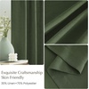 NICETOWN Kitchen Curtains 24 Inch Linen Textured Tiers Farmhouse Cafe(Forest Green)