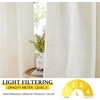 NICETOWN Kitchen Curtains 24 Inch Linen Textured Tiers Farmhouse Cafe(Linen)