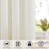 NICETOWN Kitchen Curtains 24 Inch Linen Textured Tiers Farmhouse Cafe(Linen)
