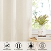 NICETOWN Kitchen Curtains 24 Inch Linen Textured Tiers Farmhouse Cafe(Natural)