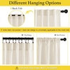 NICETOWN Kitchen Curtains 24 Inch Linen Textured Tiers Farmhouse Cafe(Natural)