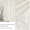NICETOWN Kitchen Curtains 24 Inch Linen Textured Tiers Farmhouse Cafe(Natural Beige)