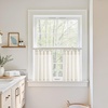NICETOWN Kitchen Curtains 24 Inch Linen Textured Tiers Farmhouse Cafe(Natural Beige)