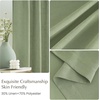 NICETOWN Kitchen Curtains 24 Inch Linen Textured Tiers Farmhouse Cafe(Sage Green)