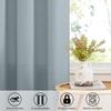 NICETOWN Kitchen Curtains 24 Inch Linen Textured Tiers Farmhouse Cafe(Stone Blue)