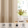 NICETOWN Kitchen Curtains 24 Inch Linen Textured Tiers Farmhouse Cafe(Taupe)