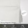 NICETOWN Linen 100% Blackout Door Curtain, No Drill Cordless Thermal Insulated Roman Shade for French Front Door, Adhesive Top & Magnetic Roman Roll Up Privacy Curtain, 24″ W x 72″ L, 1 PC, Off White(Off White)