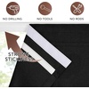 NICETOWN Linen 100% Blackout Door Curtain, No Drill Cordless Thermal Insulated Roman Shade for French Front Door, Adhesive Top & Magnetic Roman Roll Up Privacy Curtain, 24″ W x 72″ L, 1 PC, Off White(Linen Black)