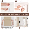 NICETOWN Linen 100% Blackout Door Curtain, No Drill Cordless Thermal Insulated Roman Shade for French Front Door, Adhesive Top & Magnetic Roman Roll Up Privacy Curtain, 24″ W x 72″ L, 1 PC, Off White(Biscotti Beige)