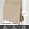NICETOWN Linen 100% Blackout Door Curtain, No Drill Cordless Thermal Insulated Roman Shade for French Front Door, Adhesive Top & Magnetic Roman Roll Up Privacy Curtain, 24″ W x 72″ L, 1 PC, Off White(Biscotti Beige)