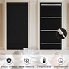 NICETOWN Linen 100% Blackout Door Curtain, No Drill Cordless Thermal Insulated Roman Shade for French Front Door, Adhesive Top & Magnetic Roman Roll Up Privacy Curtain, 24″ W x 72″ L, 1 PC, Off White(Linen Black)