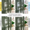 NICETOWN Linen Front Door Curtain for Glass Window 50 Inch Length(Foest Green)