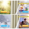 NICETOWN Living Room Noise Reducing Natural Faux Linen Curtains, Privacy Protection & Completely Shaded Lower PM2.5 Particles Drapes, Lined Insulated Window Treatment Panels (2 Pieces, W52 x L84)(Dust Filter | Grommet | Beige Linen)