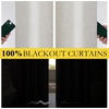 NICETOWN Natural Faux Linen 100% Blackout Curtains, 2 Panels Set, 52 x 72 Inch, Rod Pocket Thermal Insulated Room Darkening Drapes for Bedroom, Nursery, Modern Farmhouse Decor, Noise Reducing(Alabaster Gray)