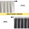 NICETOWN Natural Faux Linen 100% Blackout Curtains, 2 Panels Set, 52 x 72 Inch, Rod Pocket Thermal Insulated Room Darkening Drapes for Bedroom, Nursery, Modern Farmhouse Decor, Noise Reducing(Alabaster Gray)