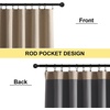 NICETOWN Natural Faux Linen 100% Blackout Curtains, 2 Panels Set, 52 x 72 Inch, Rod Pocket Thermal Insulated Room Darkening Drapes for Bedroom, Nursery, Modern Farmhouse Decor, Noise Reducing(Burlap)
