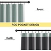 NICETOWN Natural Faux Linen 100% Blackout Curtains, 2 Panels Set, 52 x 72 Inch, Rod Pocket Thermal Insulated Room Darkening Drapes for Bedroom, Nursery, Modern Farmhouse Decor, Noise Reducing(Seafoam Green)