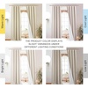 NICETOWN Natural Faux Linen 100% Blackout Curtains, 2 Panels Set, 52 x 72 Inch, Rod Pocket Thermal Insulated Room Darkening Drapes for Bedroom, Nursery, Modern Farmhouse Decor, Noise Reducing(Cream)