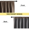 NICETOWN Natural Faux Linen 100% Blackout Curtains, 2 Panels Set, 52 x 72 Inch, Rod Pocket Thermal Insulated Room Darkening Drapes for Bedroom, Nursery, Modern Farmhouse Decor, Noise Reducing(Brown)