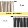 NICETOWN Natural Faux Linen 100% Blackout Curtains, 2 Panels Set, 52 x 72 Inch, Rod Pocket Thermal Insulated Room Darkening Drapes for Bedroom, Nursery, Modern Farmhouse Decor, Noise Reducing(Beige)