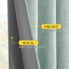 NICETOWN Natural Faux Linen 100% Blackout Curtains, 2 Panels Set, 52 x 72 Inch, Rod Pocket Thermal Insulated Room Darkening Drapes for Bedroom, Nursery, Modern Farmhouse Decor, Noise Reducing(Seafoam Green)