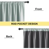 NICETOWN Natural Faux Linen 100% Blackout Curtains, 2 Panels Set, 52 x 72 Inch, Rod Pocket Thermal Insulated Room Darkening Drapes for Bedroom, Nursery, Modern Farmhouse Decor, Noise Reducing(Seafoam Green)