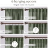 NICETOWN Natural Linen Curtains for Bedroom, Back Tab & Rod Pocket with Pleat Tab Privacy Added Curtains & Drapes with Light Filtering Window Treatments for Living Room, W52 x L95, 2 Panels(Forest Green)